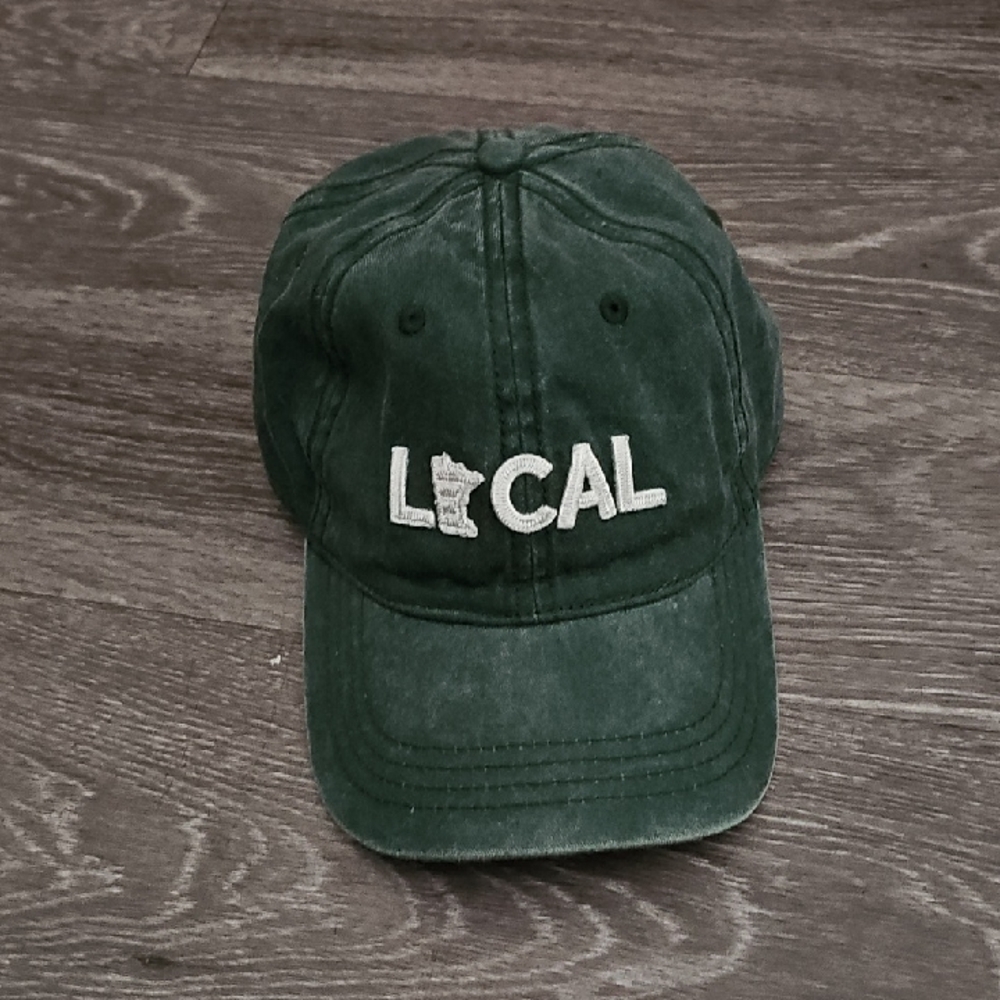 Womens LOCAL Minnesota Cap. Green And White. HOME FREE!